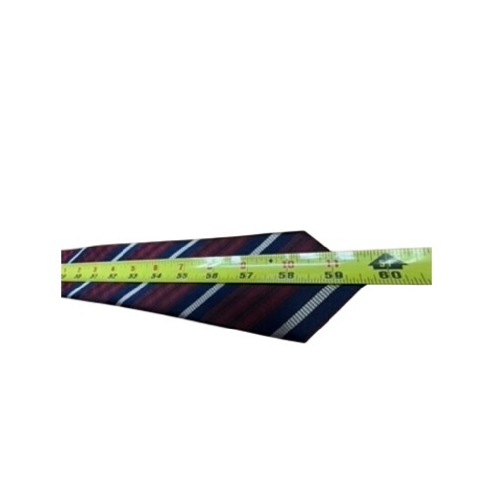 "Black Brown 1826" Silk Burgundy Blue Stripe Classic Men's Rep Tie Preppy Class - Picture 8 of 9
